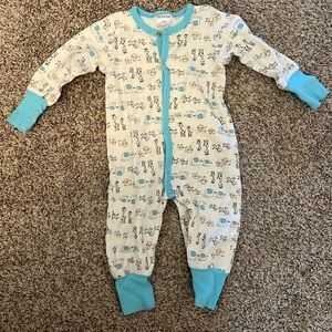 Absorba Blue and White Footies One Piece